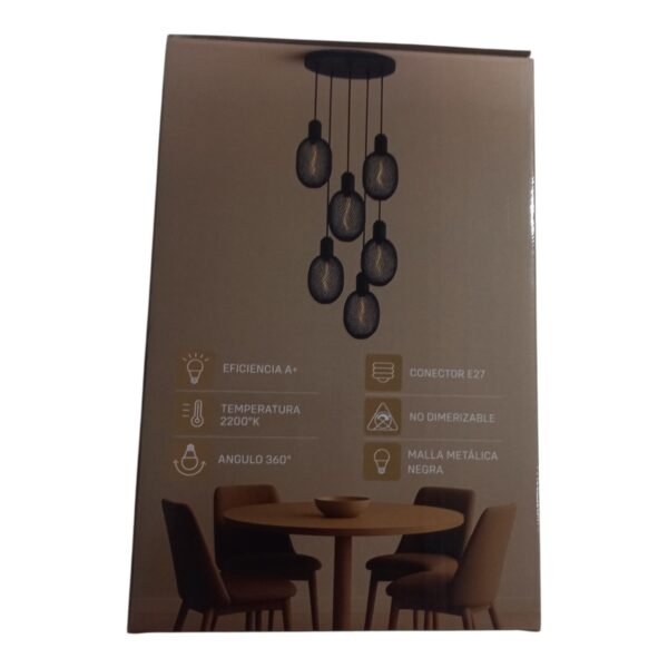 Lampara Led Filamento Decorativa Luz Calida 4w Foco Globo Mesh