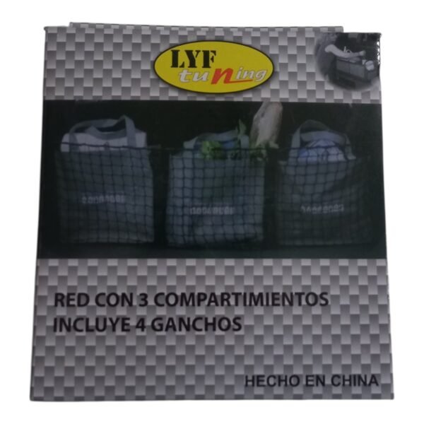 Red Organizadora De Baúl 3 Compartimentos 100×30 Para Auto