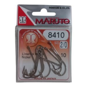 Anzuelos De Pesca Maruto 8410 2/0 Niquel Blister x 10 Un.