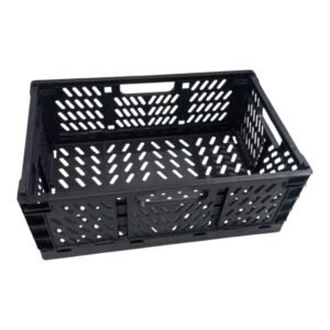 Canasto Cajon Plegable Plastico Contenedor Compacto Apilable