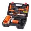 Combo Criquet Hidraulico Auto 2tn Gato + Compresor De Aire Mini Portátil Batería Daewoo 12v Manguera