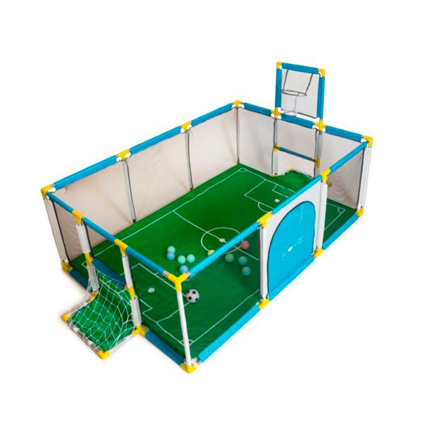 Corralito Bebe Cancha De Futbol Arcos Aro Con Pelotitas Love