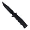 Cuchillo Tactico Acero Inoxidable Negro Con Funda Stolberg