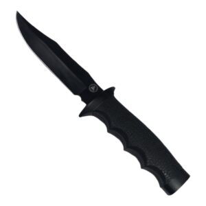 Cuchillo Tactico Acero Inoxidable Negro Con Funda Stolberg