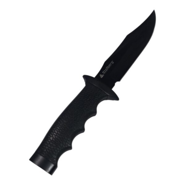 Cuchillo Tactico Acero Inoxidable Negro Con Funda Stolberg