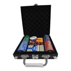 Fichero Poker 100 Fichas Ceramicas Profesionales Maletin Bisonte