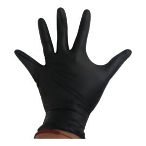 Guantes De Nitrilo Negro Descartables Caja x 100 unidades