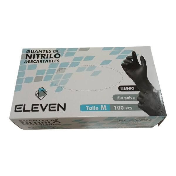 guantes nitrilo talle M Guantes De Nitrilo Negro Descartables Caja x 100 unidades