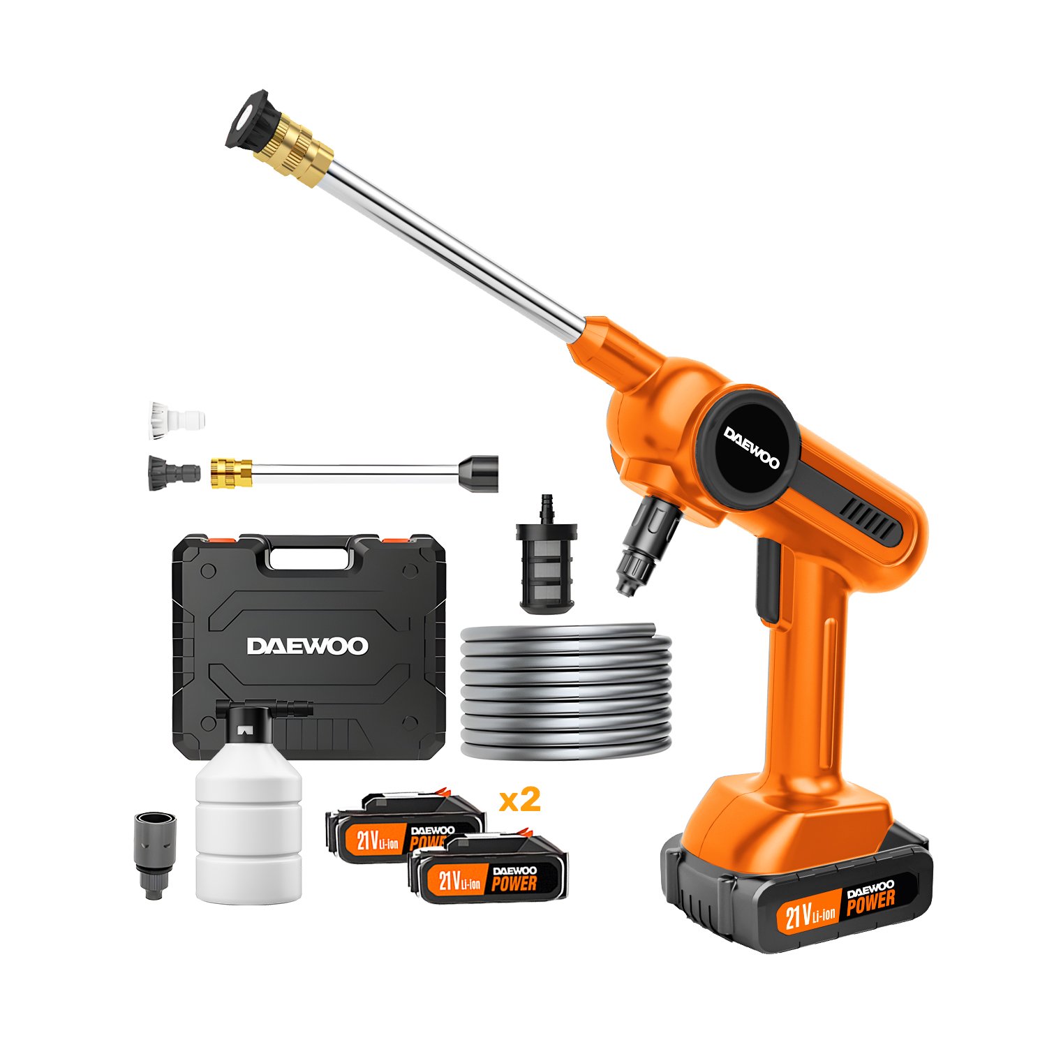 Hidrolavadora Inalambrica Pistola Portátil Daewoo 2 Bateria - Imagen 2