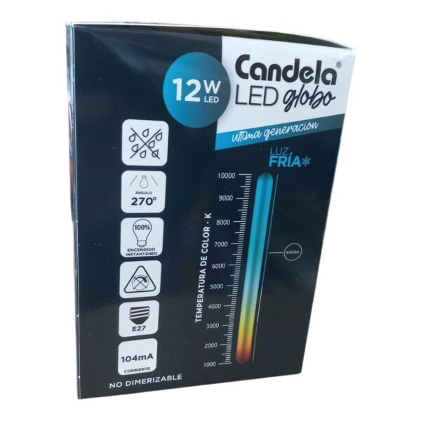 Lampara Foco Led Globo Luz Fría 12w (100w) Candela