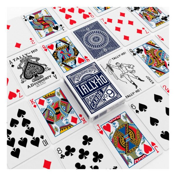 naipe tally azul 2 Mazo Naipes Baraja Círculo Tally Ho Cartas Poker Magia