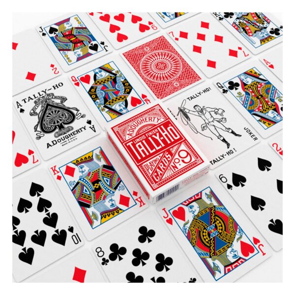 naipe tally rojo 3 Mazo Naipes Baraja Círculo Tally Ho Cartas Poker Magia