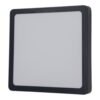 Plafon Led Cuadrado Base Negro Slim 18w Luz Calida Candela