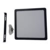 Plafon Led Cuadrado Base Negro Slim 18w Luz Calida Candela