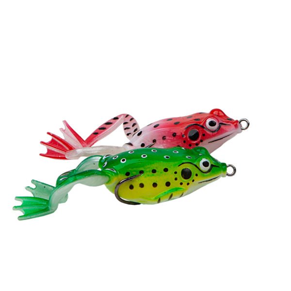 Set De 5 Señuelos Rana Con Patas Anti Enganche Con Estuche Waterdog