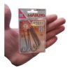 anzuelo maruto 92611NI30 2 Anzuelos De Pesca Maruto N 3/0 Niquel Blister x 10 Un.