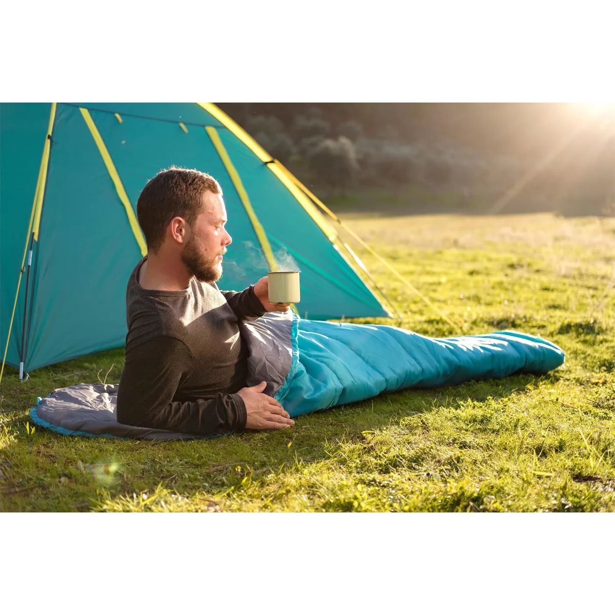Bolsa De Dormir Bestway Compacta Camping Individual Bolsa Transporte - Imagen 3