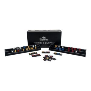 Rummy Burako Bisonte Black Fichas Negras Bajo Relieve