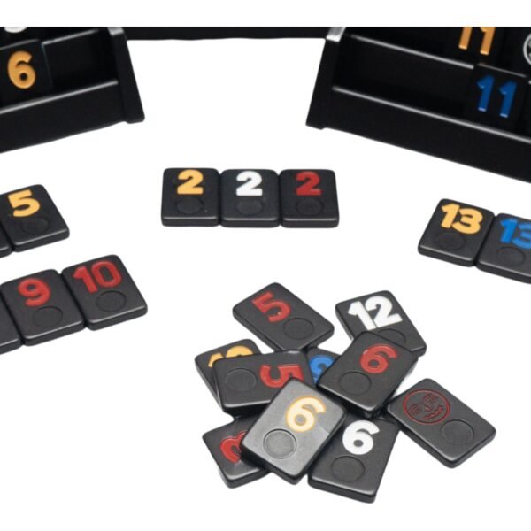 Rummy Burako Bisonte Black Fichas Negras Bajo Relieve