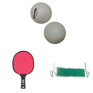 Combo Pelotitas Ping Pong 3 Estrellas + 2 Paletas De Ping Pong Y Red