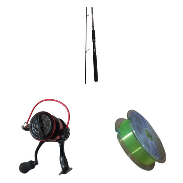 Combo Caña Pesca 2,10 Mts 2 Tramos + Reel + Nylon