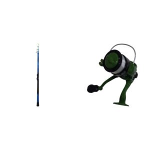 Combo Caña Telescopica 3,90 Mts Waterdog + Reel De Pescar + Nylon