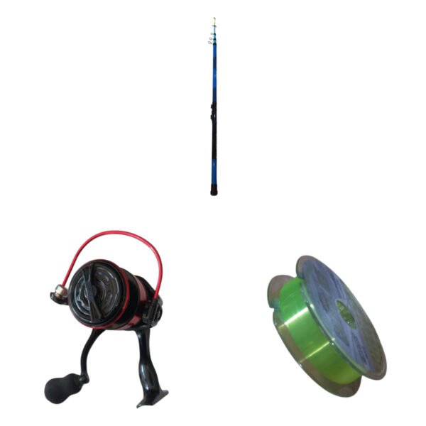 Kit Caña Pescar Telescopica 3,90 Mts + Reel Y Tanza Waterdog