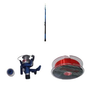 Set Caña De Pescar Telescopica 3,90 Mts Con Reel 2 Rulemanes Y Nylon