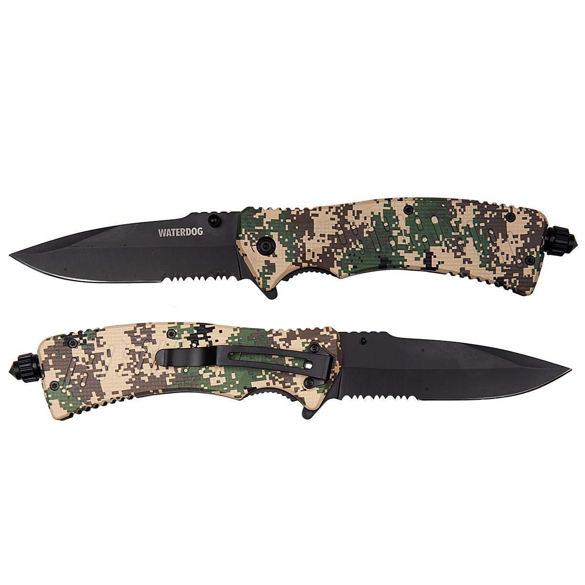 Cuchillo Plegable Waterdog Deportivo Camuflado 24cm Camping