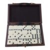 Domino En Valija Chico De Cuero Ecologico Doble 6