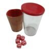Generala Juego Mesa 5 Dados Cubilete Cuero Cosido A Mano Bisonte