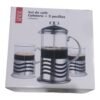 set cafetera 57911334 2 Set De Cafe Cafetera Con Embolo + 2 Pocillos Acero Inox Vidrio