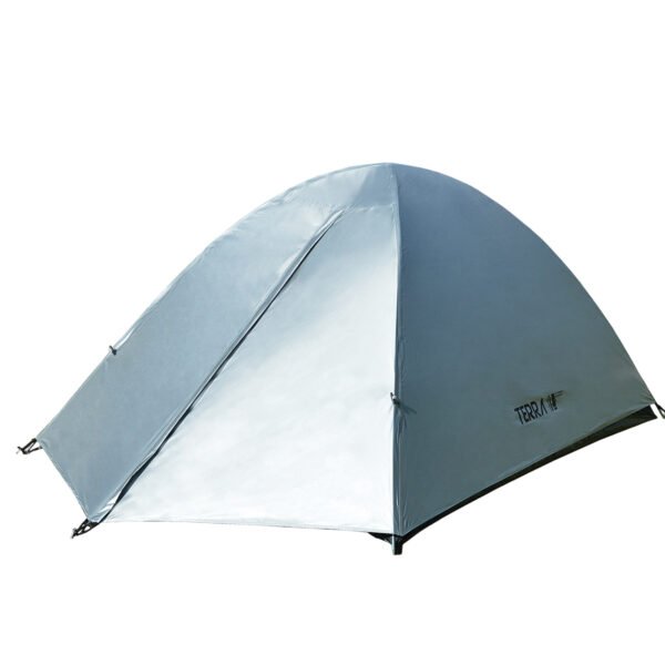 Carpa Waterdog Terra con cubretecho Carpa iglú Waterdog Terra cerrada con el cubretecho gris