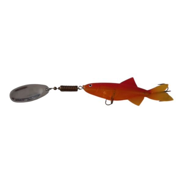 Señuelo cuchara Waterdog Aero Minnow A4MSN naranja Vista lateral del señuelo Aero Minnow A4MSN