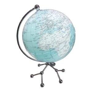 Globo terráqueo Gloter Shanghai celeste Globo terráqueo Gloter Shanghai de 20 cm celeste con base y meridiano de metal