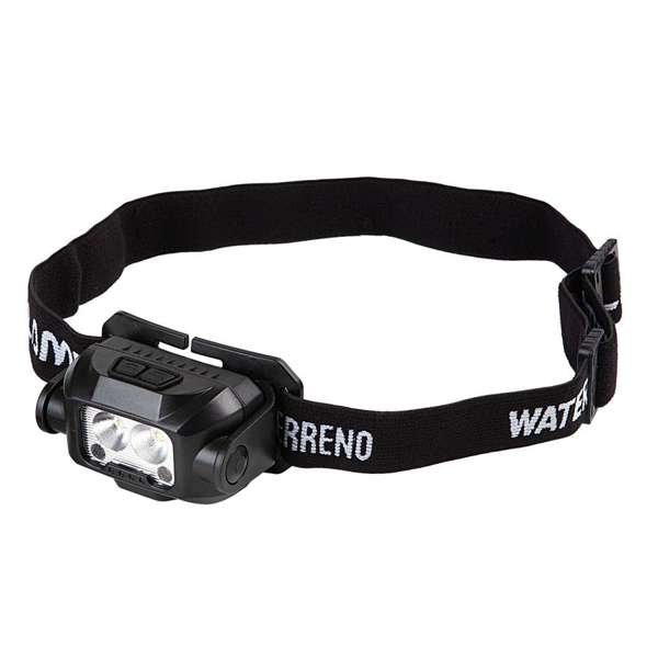 Linterna Minera Waterdog WOL9002 - Frente Linterna minera recargable Waterdog WOL9002 con banda elástica, vista frontal