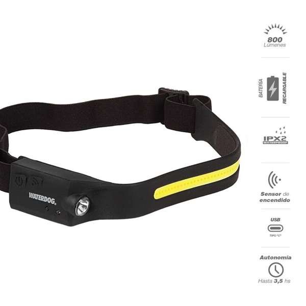 Linterna Minera Waterdog WOL9036 - Lateral Linterna minera recargable Waterdog WOL9036, vista lateral