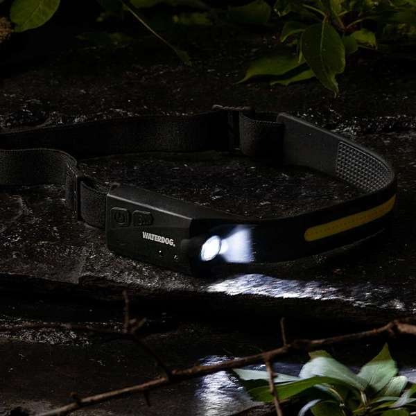 Linterna Minera Waterdog WOL9036 - Luz lateral nocturna Linterna minera Waterdog WOL9036 con luz lateral encendida de noche