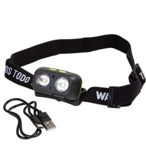 Linterna frontal recargable Waterdog WOL9037 Linterna frontal Waterdog WOL9037 con vincha y cable USB