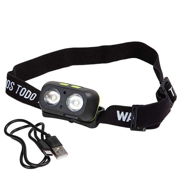 Linterna frontal recargable Waterdog WOL9037 Linterna frontal Waterdog WOL9037 con vincha y cable USB