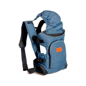 Mochila porta bebé Love 4012 azul con capucha