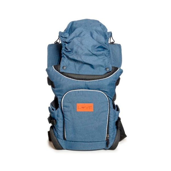 Mochila Porta Bebé Love 4012 Azul Mochila porta bebé Love 4012 azul vista frontal