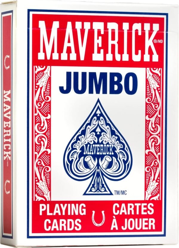 Naipes Maverick índice jumbo rojo Naipes Maverick índice jumbo rojo