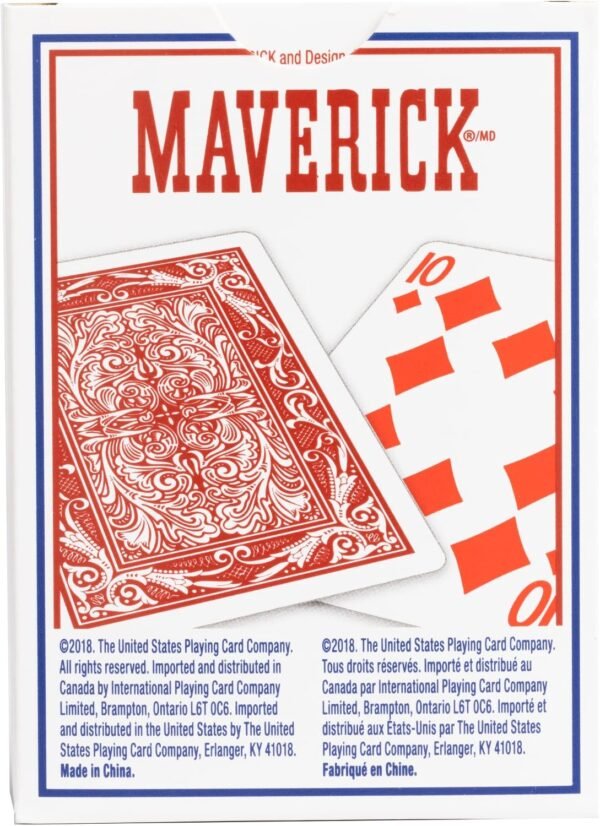 Naipes Maverick índice estándar rojo - foto 2 Naipes Maverick índice estándar rojo - foto 2