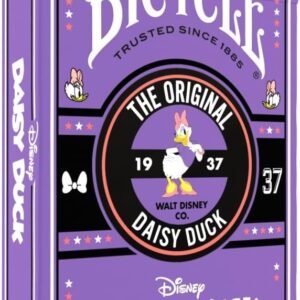 Naipes Bicycle Daisy Duck de Disney con estuche violeta