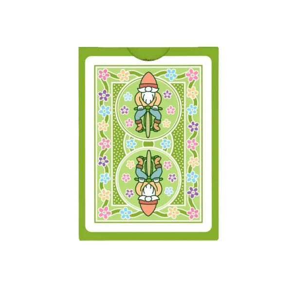 Reverso verde de las cartas Bicycle Garden Gnome