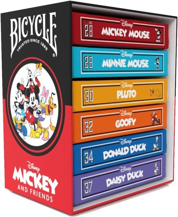 Set de 6 mazos de naipes Bicycle Mickey y sus amigos Disney Set de 6 mazos de naipes Bicycle Mickey y sus amigos Disney