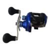 Reel baitcast Kunnan Atria 2513 azul manija derecha