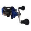 Reel baitcast Kunnan Atria 2513 azul manija izquierda