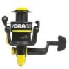 Reel Waterdog Lybra 5001 amarillo, vista frontal con la manija